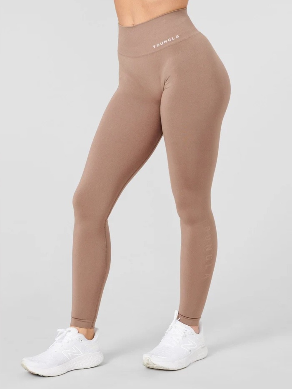 YoungLA Core Seamless Legging — Tan Suede